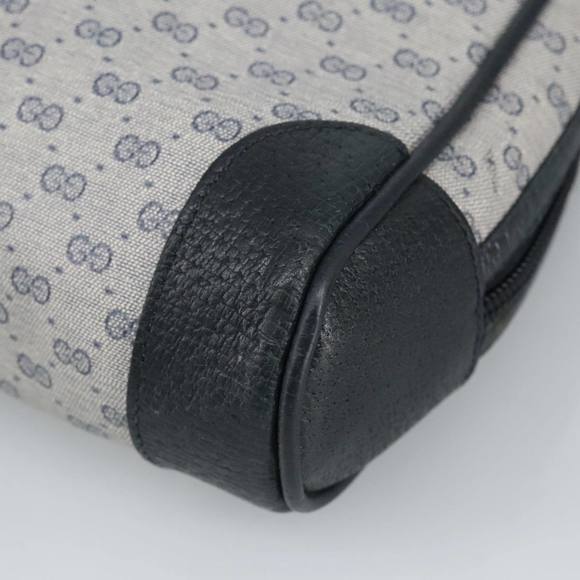 GUCCI Micro GG Supreme Clutch Bag PVC Navy Gold 014 89 0094 Auth 99300 - Picture 7 of 16